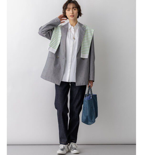 23区「Armor-lux パネルボーダー クロップド カットソー」|Tシャツ・カットソー|