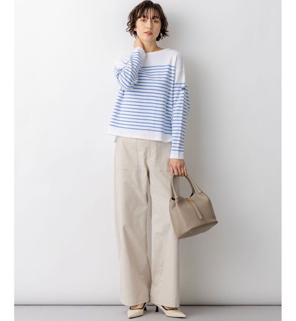 23区「Armor-lux パネルボーダー クロップド カットソー」|Tシャツ・カットソー|