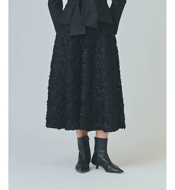 Grace Class「テープ刺繍レーススカート」|スカート|ブラック
