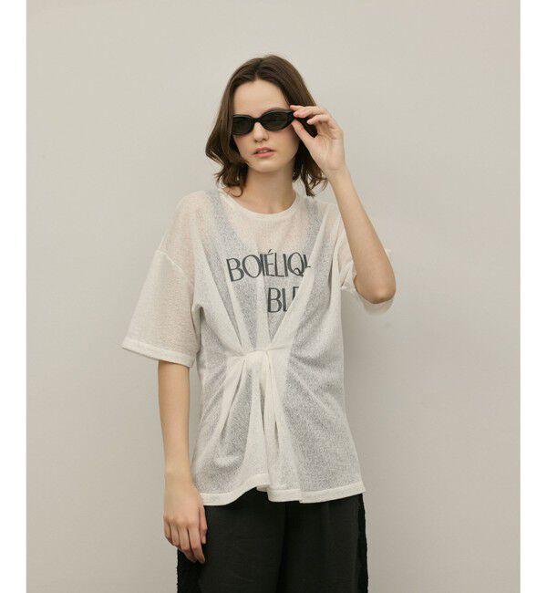 GRACE CONTINENTAL「タックロゴTシャツ」|Tシャツ・カットソー|