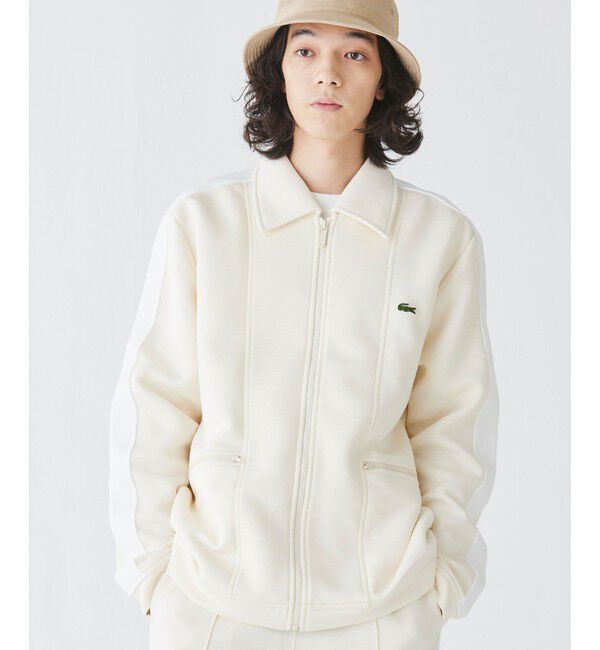 LACOSTE「ダブルフェイススウェットジップジャケット / ジップアップブルゾン」|ブルゾン・スタジャン|