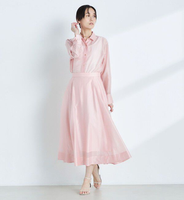 NOLLEY'S sophi「《セットアップ対応》シアーローンフレアスカート」|フレア|