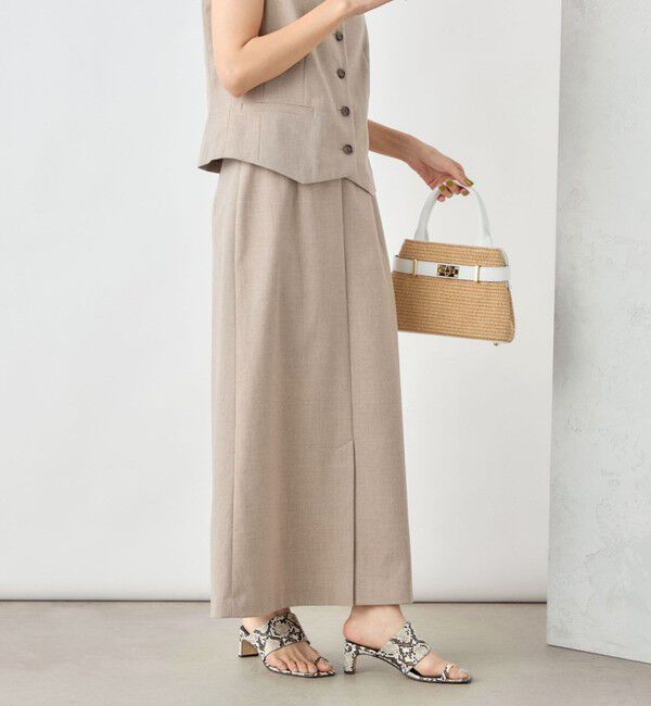 NOLLEY'S sophi「《セットアップ対応》ウォッシャブル麻調合繊ロングスカート」|スカート|