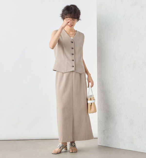 NOLLEY'S sophi「《セットアップ対応》ウォッシャブル麻調合繊ロングスカート」|スカート|