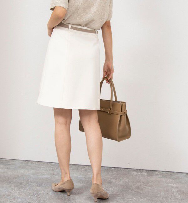 NOLLEY'S「ストレッチカルゼショートスカート」|台形|