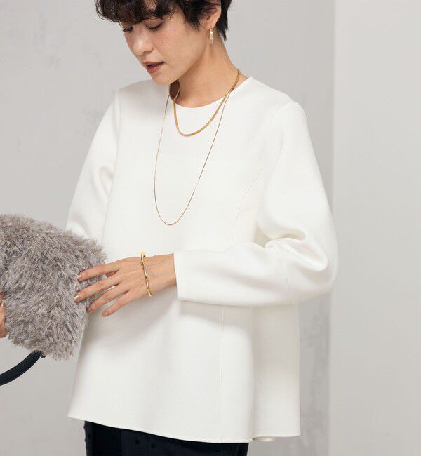 NOLLEY'S「ウォッシャブルエアボールフレアプルオーバーカットソー」|Tシャツ・カットソー|