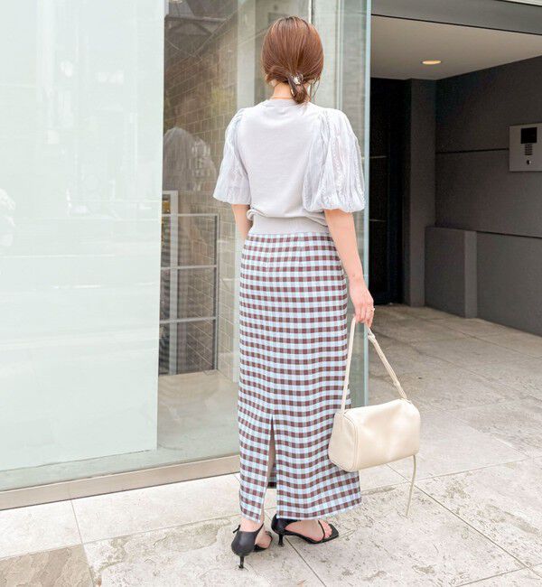 NOLLEY'S sophi「《手洗い可能》袖チュールプルオーバーニット」|ニット・セーター|