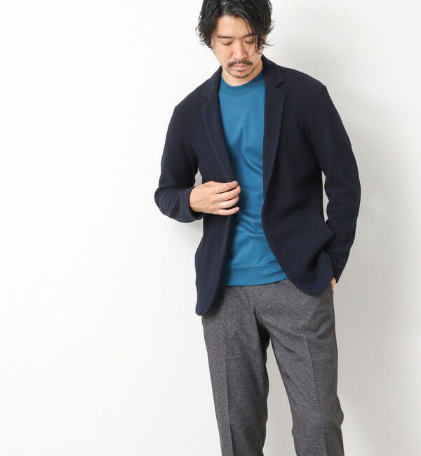 Stutostein「《ビジカジ対応》Relax Jogger Jersey ウォッシャブルテーラーCD」|カーディガン|