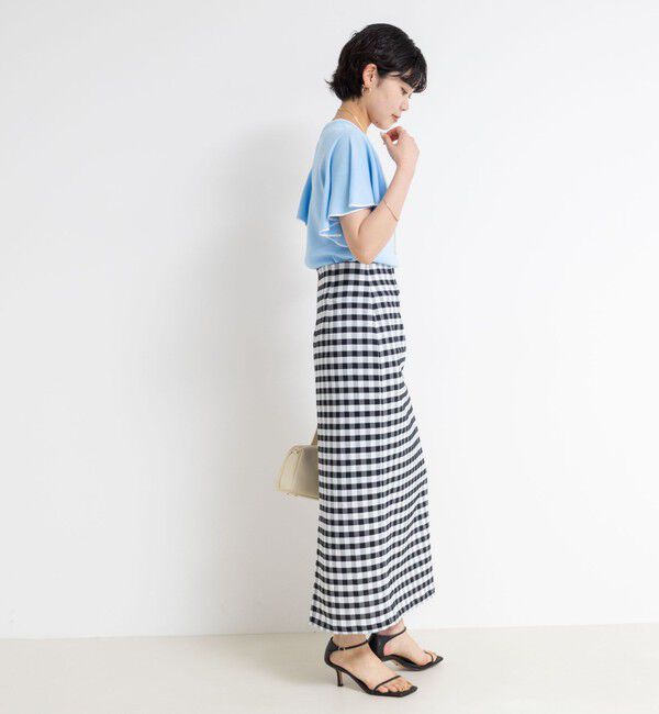 NOLLEY'S sophi「《手洗い可能》袖フリル配色プルオーバーニット」|ニット・セーター|