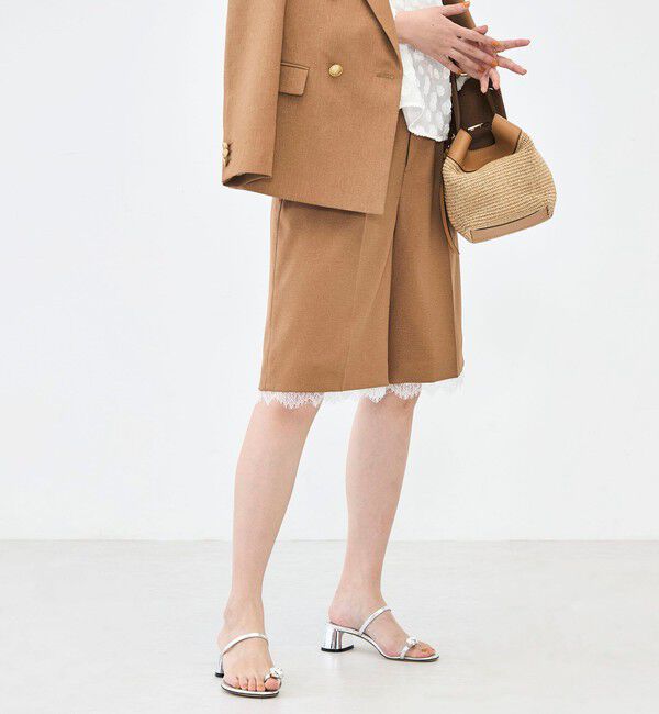 NOLLEY'S「《セットアップ対応》ウォッシャブルハイスペック麻調2WAYハーフパンツ」|その他|