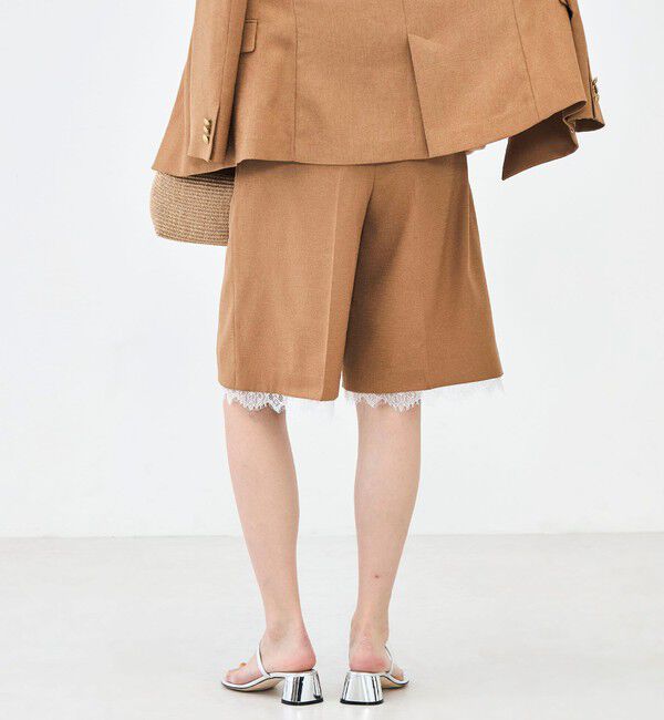 NOLLEY'S「《セットアップ対応》ウォッシャブルハイスペック麻調2WAYハーフパンツ」|その他|