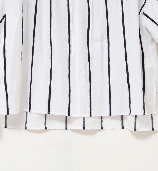 NOLLEY'S「ウォッシャブルドビーストライプブラウス」|シャツ・ブラウス|