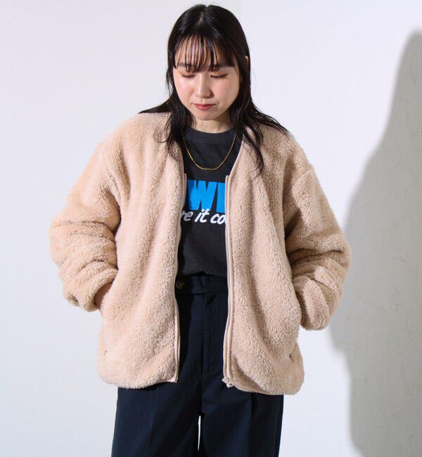 GLOSTER「【KELTY&times;GLOSTER】別注 シャギーフリース ジップカーディガン」|カーディガン|