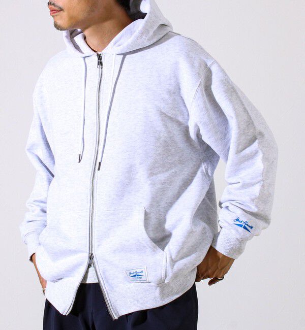 GLOSTER「【JACKPURCELL/ジャックパーセル】コーマ裏毛 フルジップパーカー」|パーカー|ライトグレー