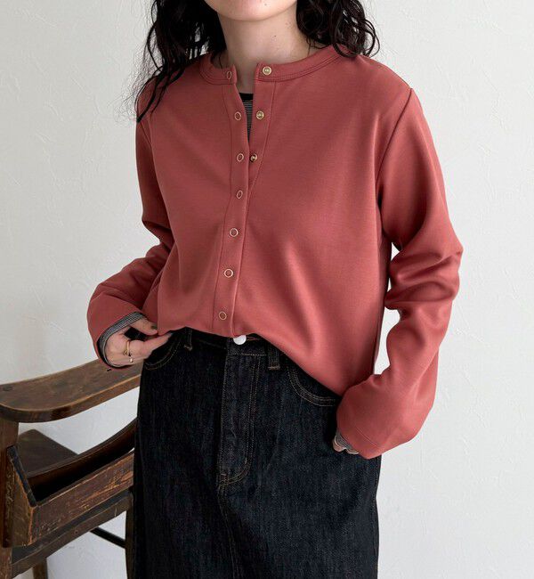 fredy emue「ポンチドット釦カーディガン」|カーディガン|