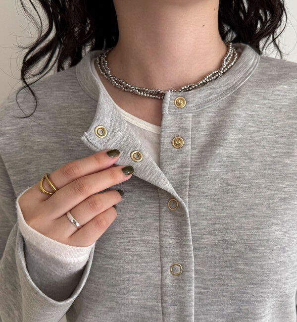 fredy emue「ポンチドット釦カーディガン」|カーディガン|