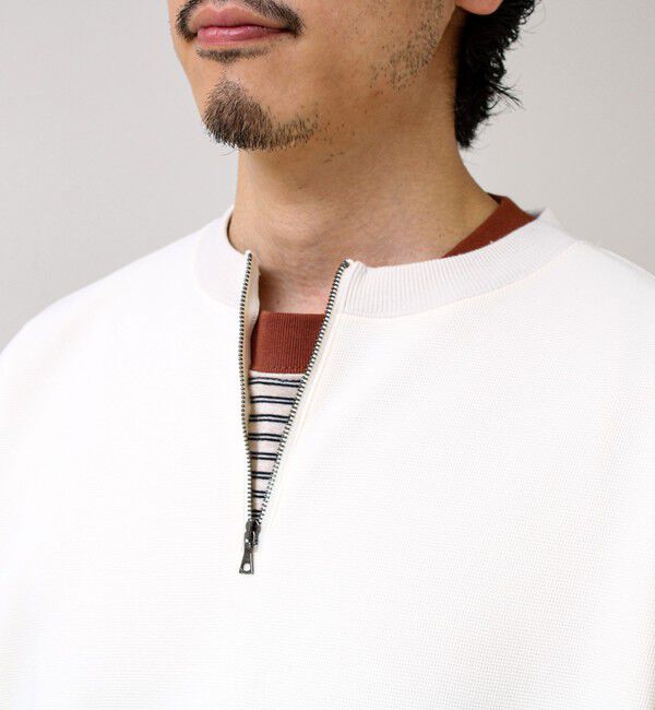 GLOSTER「ワッフルフリース ハーフジッププルオーバー」|スウェット・ジャージ|