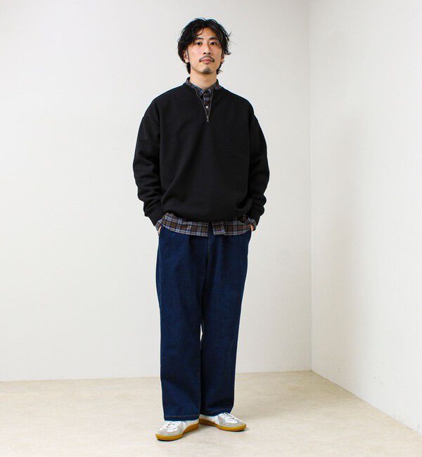 GLOSTER「ワッフルフリース ハーフジッププルオーバー」|スウェット・ジャージ|