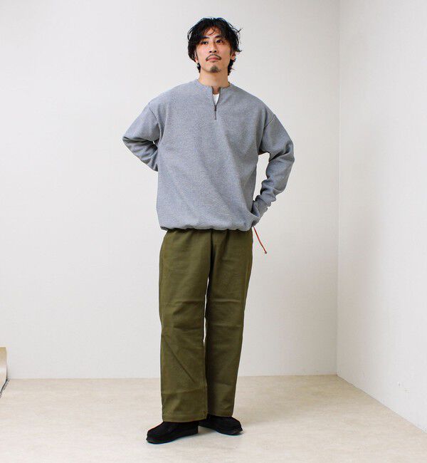 GLOSTER「ワッフルフリース ハーフジッププルオーバー」|スウェット・ジャージ|