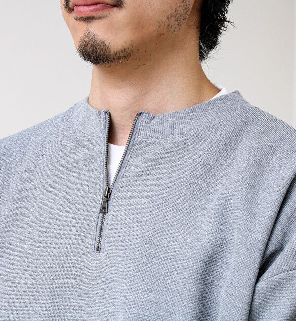 GLOSTER「ワッフルフリース ハーフジッププルオーバー」|スウェット・ジャージ|