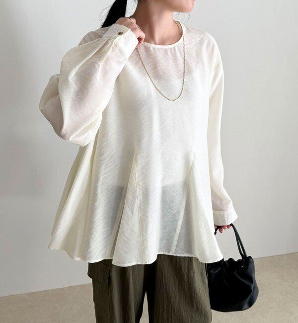 fredy emue「ペプラムシアーボリュームブラウス」|シャツ・ブラウス|