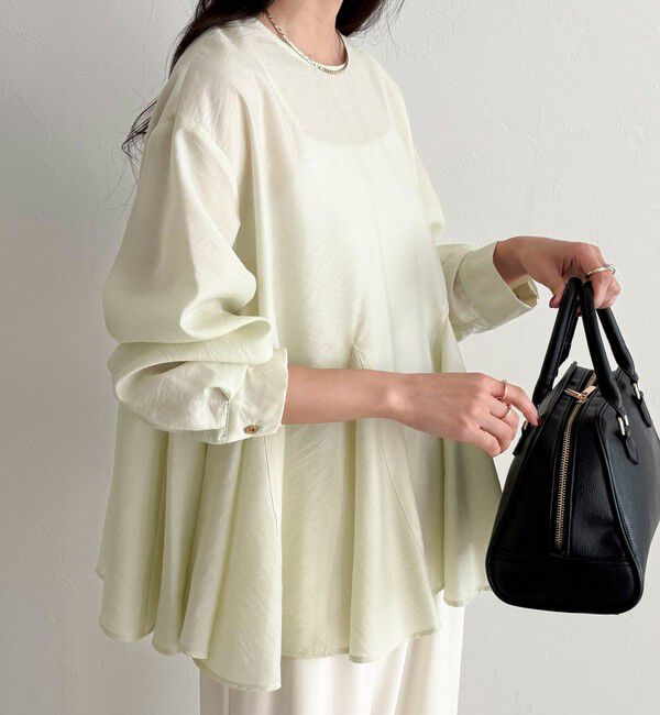 fredy emue「ペプラムシアーボリュームブラウス」|シャツ・ブラウス|