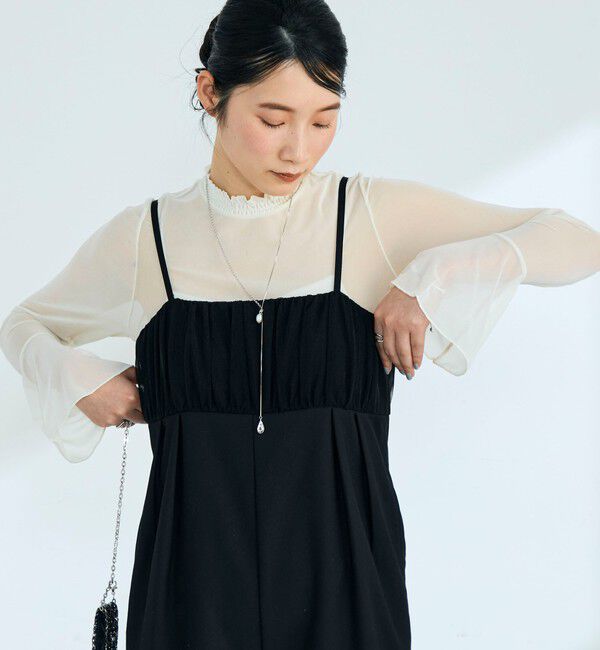 fredy emue「フレアスリーブシアーチュールプルオーバー」|Tシャツ・カットソー|アイボリー