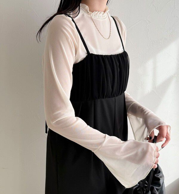 fredy emue「フレアスリーブシアーチュールプルオーバー」|Tシャツ・カットソー|