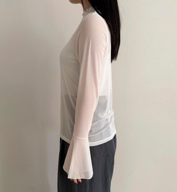 fredy emue「フレアスリーブシアーチュールプルオーバー」|Tシャツ・カットソー|