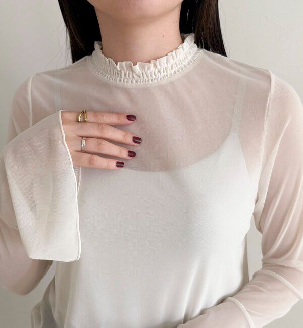 fredy emue「フレアスリーブシアーチュールプルオーバー」|Tシャツ・カットソー|