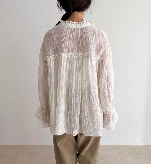 fredy emue「LINEN混シアー楊柳ブラウス」|シャツ・ブラウス|