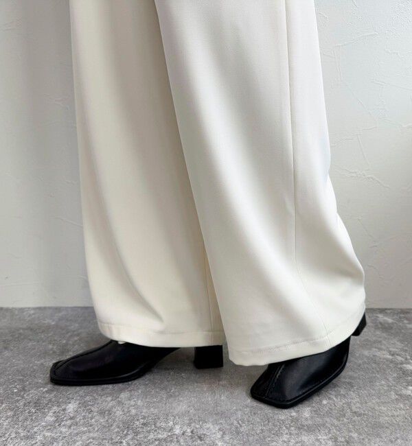fredy emue「【4サイズ展開/リピーター続出！】とろみツイルストレートイージーパンツ」|チノ|