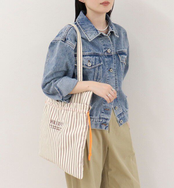 fredy emue「アウトポケットストライプロゴトートバッグ」|トートバッグ|