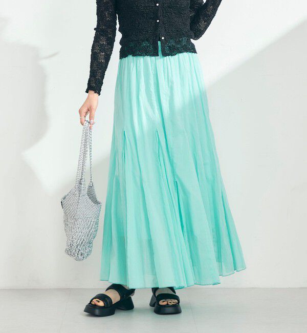 fredy emue「COTTONマチ付きギャザースカート」|スカート|ライトブルー