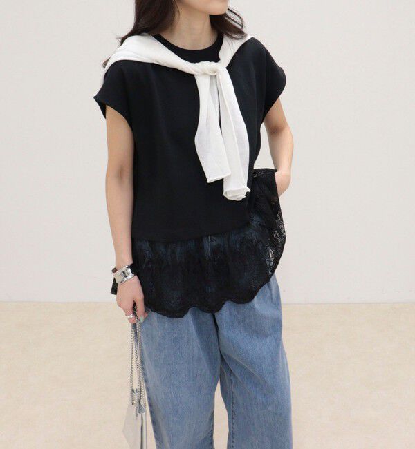 fredy emue「レースドッキングフレンチプルオーバー」|Tシャツ・カットソー|