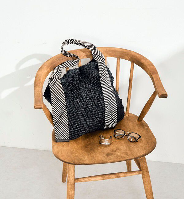 fredy emue「ラメテープワンハンドルトートバッグ」|トートバッグ|ブラック系その他