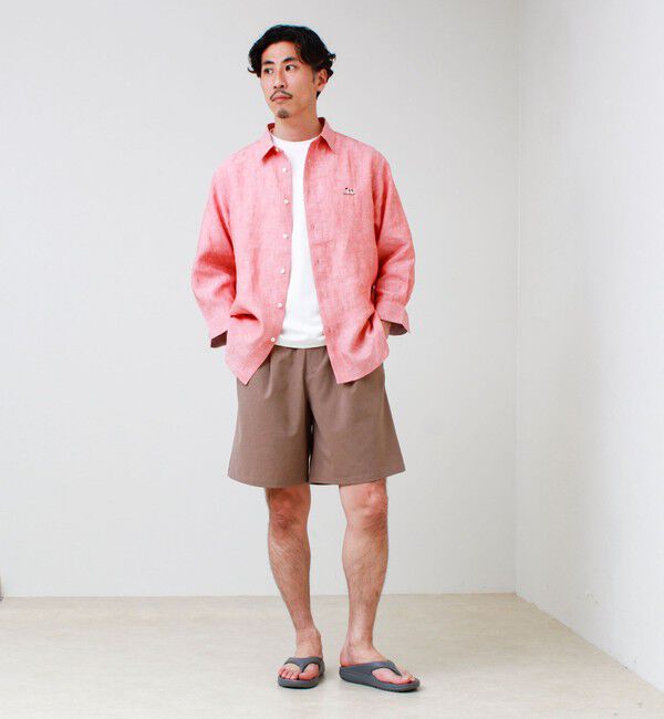 GLOSTER「【フレブル刺繍】七分袖シャツ ストライプ/無地」|シャツ・ブラウス|