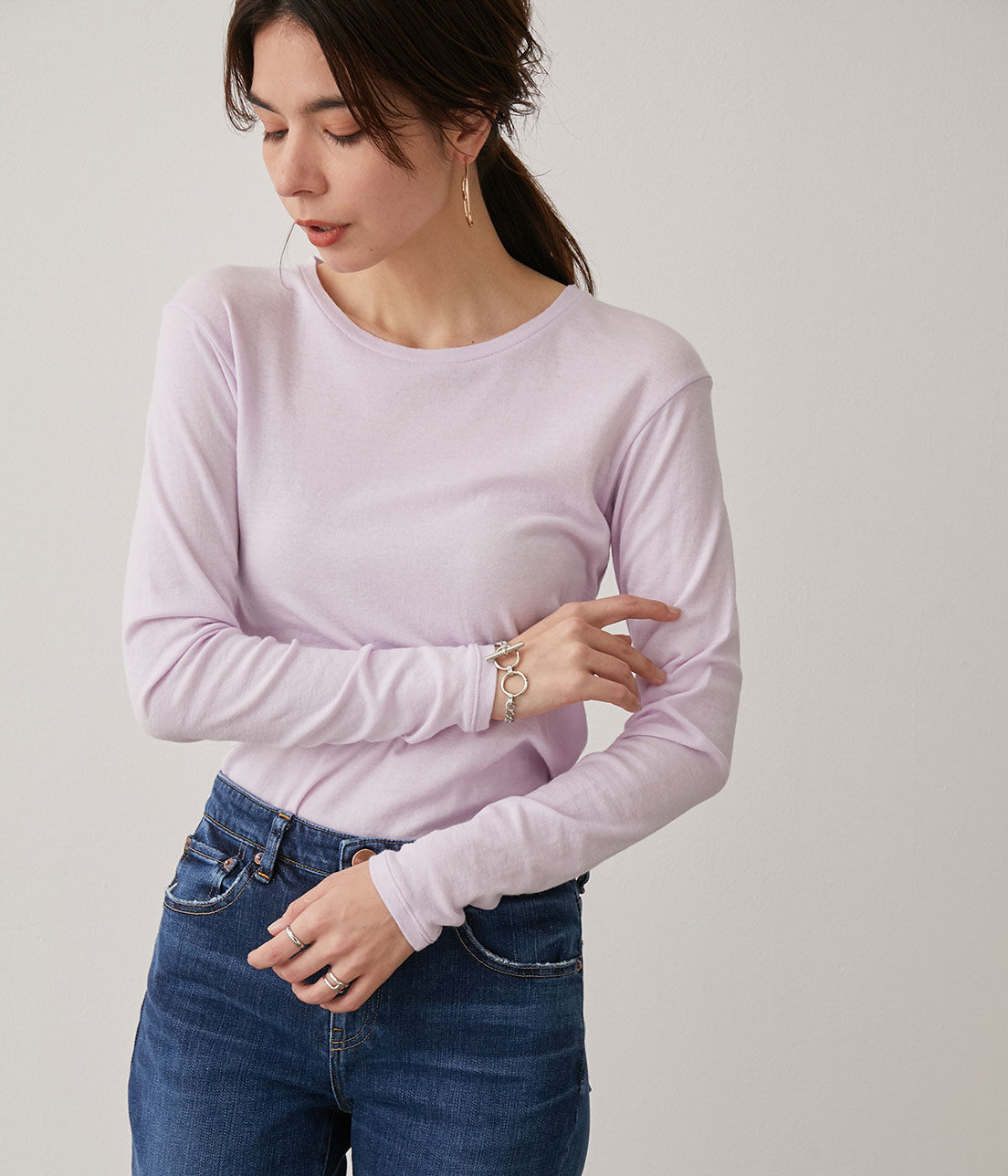 SALON adam et rope'「【Smile Cotton】クルーネックプルオーバー」|Tシャツ・カットソー|