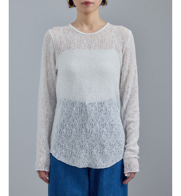 SALON adam et rope'「カーリーレースロングスリーブTシャツ」|Tシャツ・カットソー|