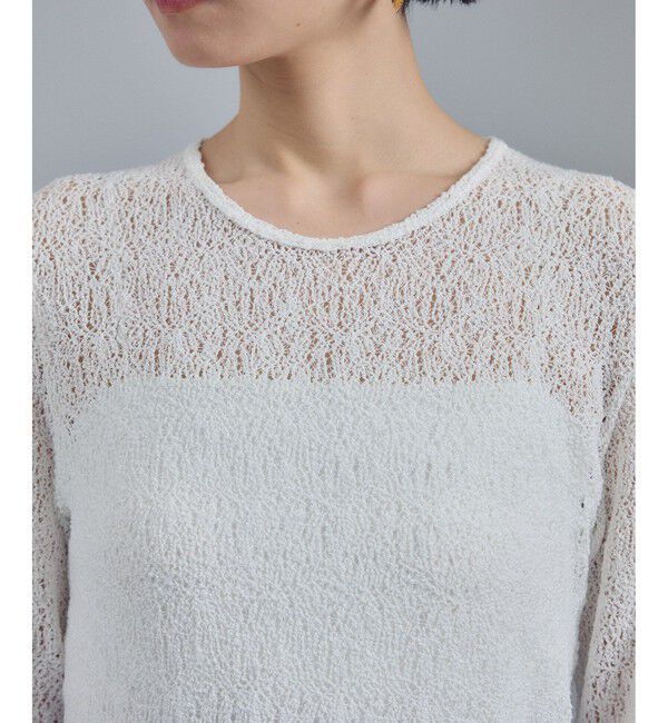 SALON adam et rope'「カーリーレースロングスリーブTシャツ」|Tシャツ・カットソー|