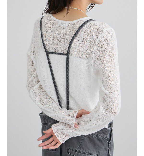 SALON adam et rope'「カーリーレースロングスリーブTシャツ」|Tシャツ・カットソー|