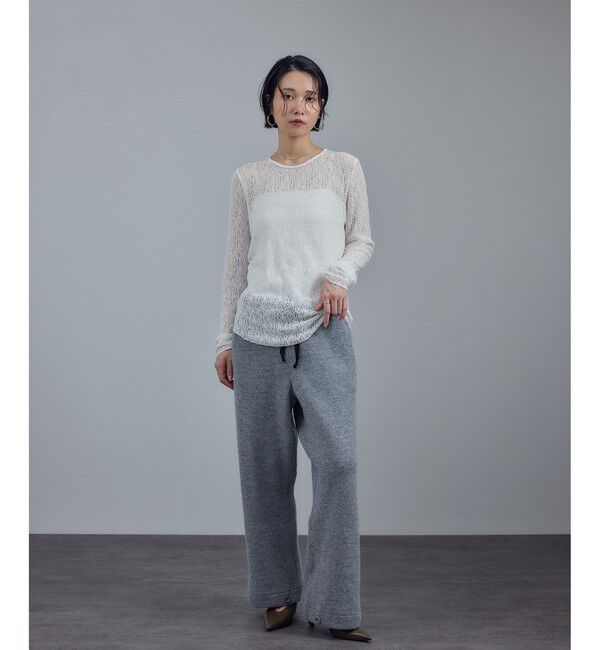 SALON adam et rope'「カーリーレースロングスリーブTシャツ」|Tシャツ・カットソー|