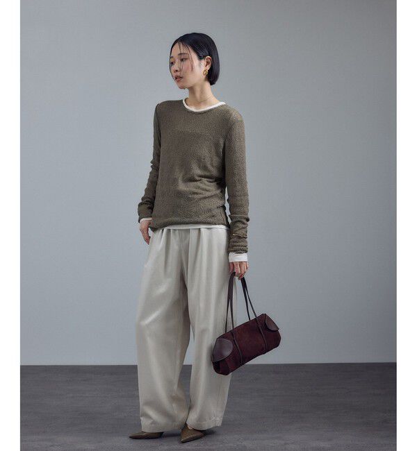 SALON adam et rope'「カーリーレースロングスリーブTシャツ」|Tシャツ・カットソー|