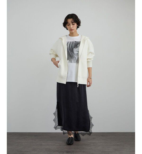 SALON adam et rope'「クレープスウェットライクジップパーカー」|パーカー|