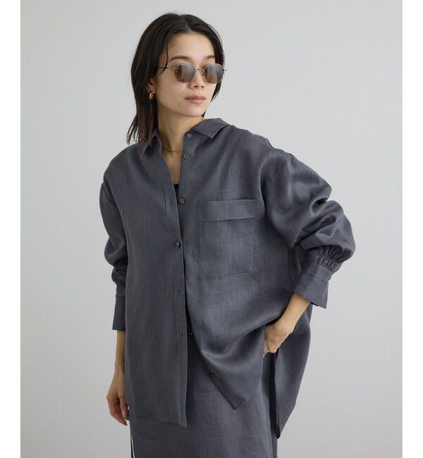 SALON adam et rope'「リネンオーバーシャツ / GENTLE LINEN」|シャツ・ブラウス|