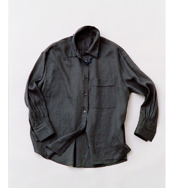 SALON adam et rope'「リネンオーバーシャツ / GENTLE LINEN」|シャツ・ブラウス|グレー(07)