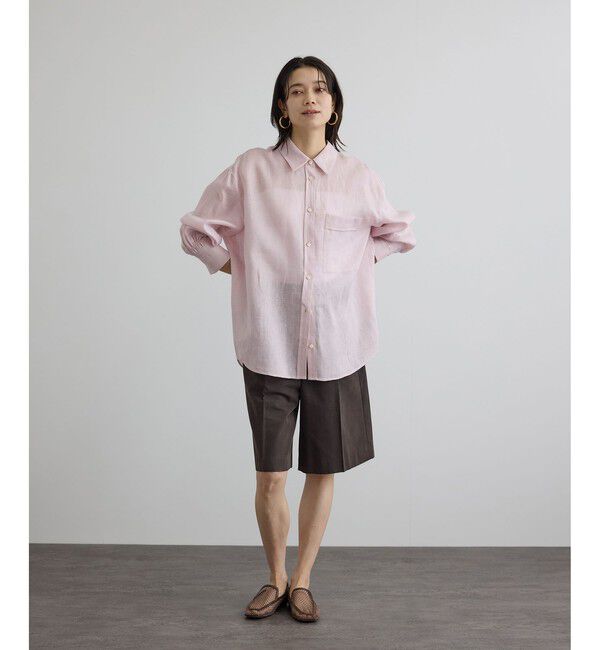 SALON adam et rope'「リネンオーバーシャツ / GENTLE LINEN」|シャツ・ブラウス|