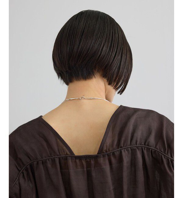 SALON adam et rope'「【WEB限定】シアーラミーカルゼギャザーブラウス / イージーケア」|シャツ・ブラウス|