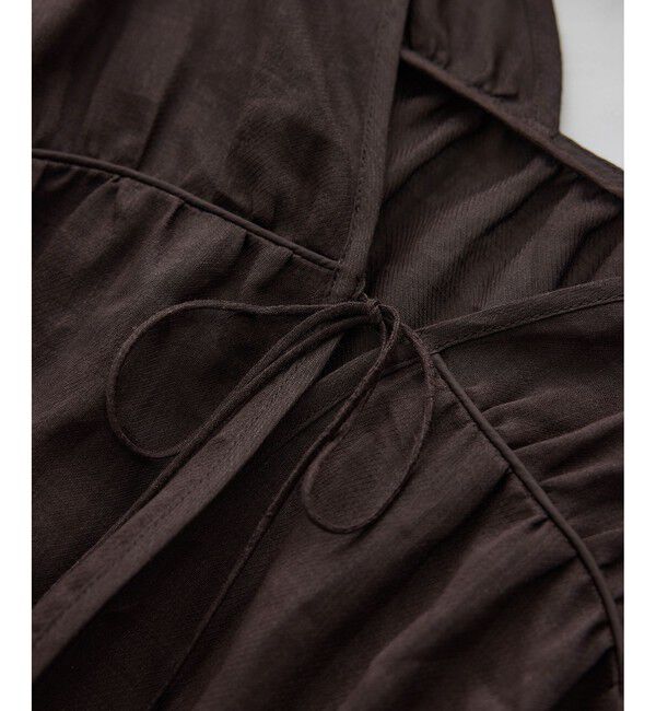 SALON adam et rope'「【WEB限定】シアーラミーカルゼギャザーブラウス / イージーケア」|シャツ・ブラウス|