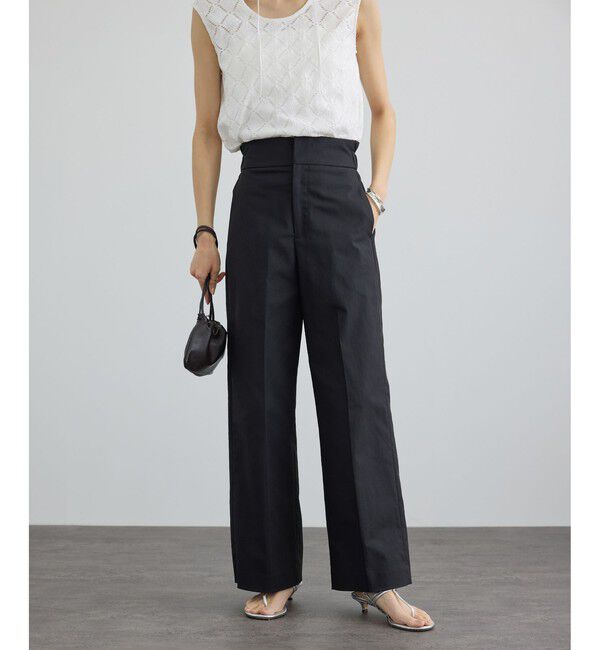 SALON adam et rope'「コットンライクスタイルアップパンツ 2」|チノ|